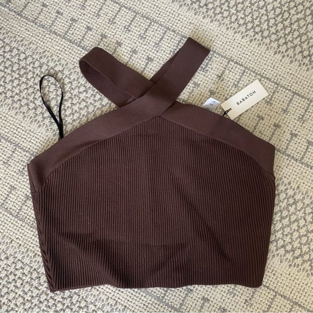 Bnwt Aritzia Babaton Sculpt Knit Criss Cross Tank Sz XL